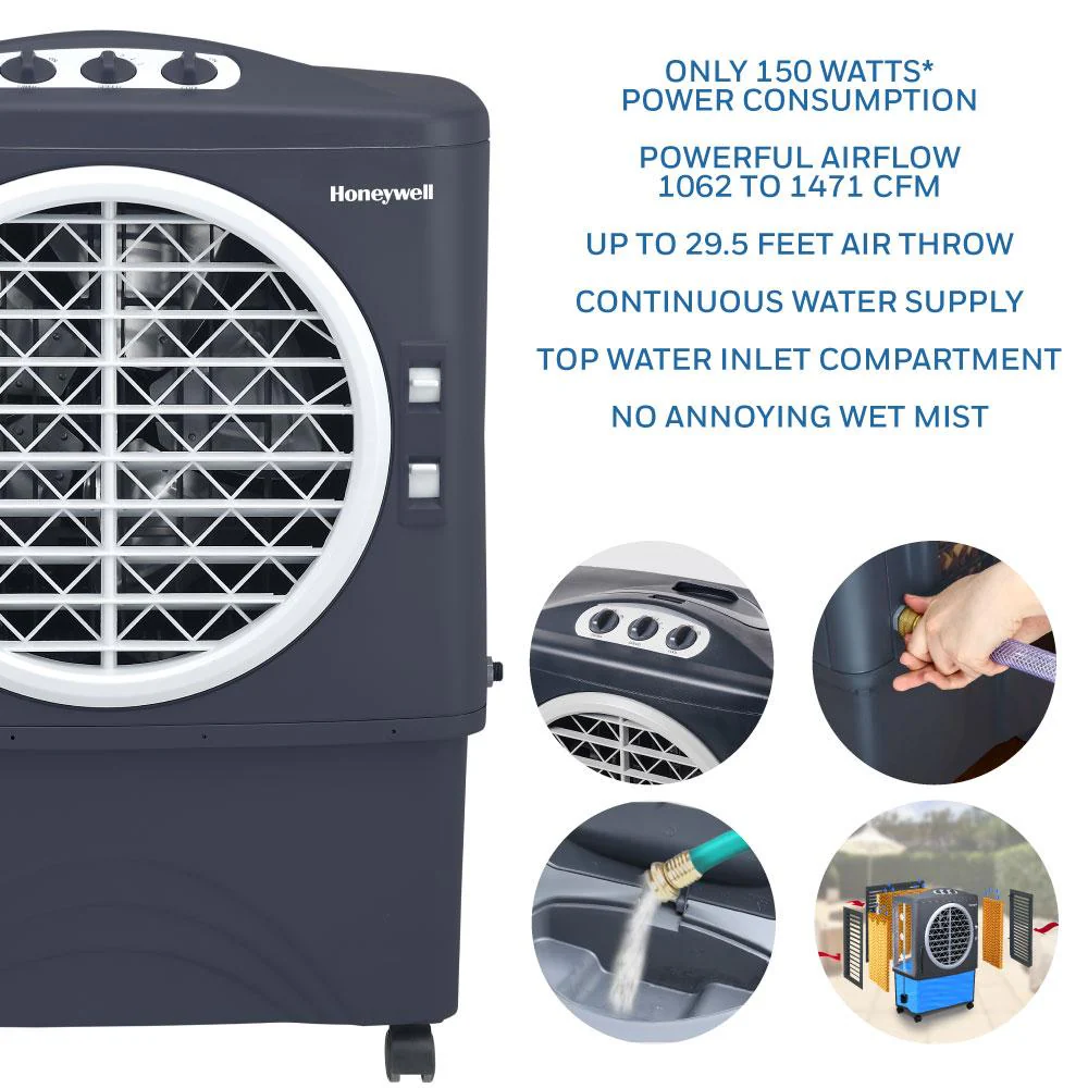 Honeywell CO48PM 1702CFM 1037 sq. ft. Outdoor Evaporative Air Cooler, Gray - Image 8