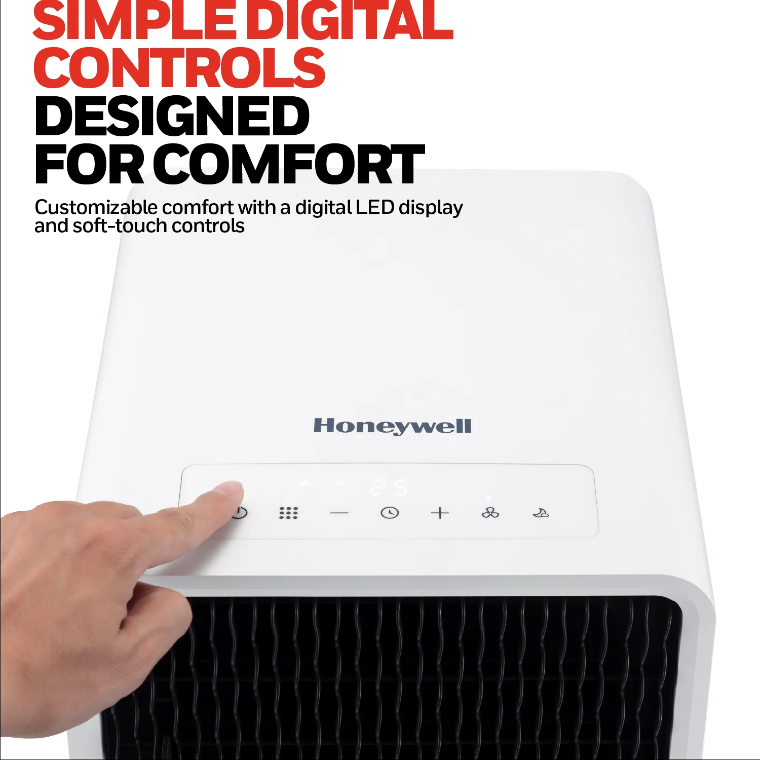 Honeywell HX2CESAWG8 8000 BTU, 500Sq. Ft. Slim Portable Air Conditioner with Fan, Dehumidifier - Image 10