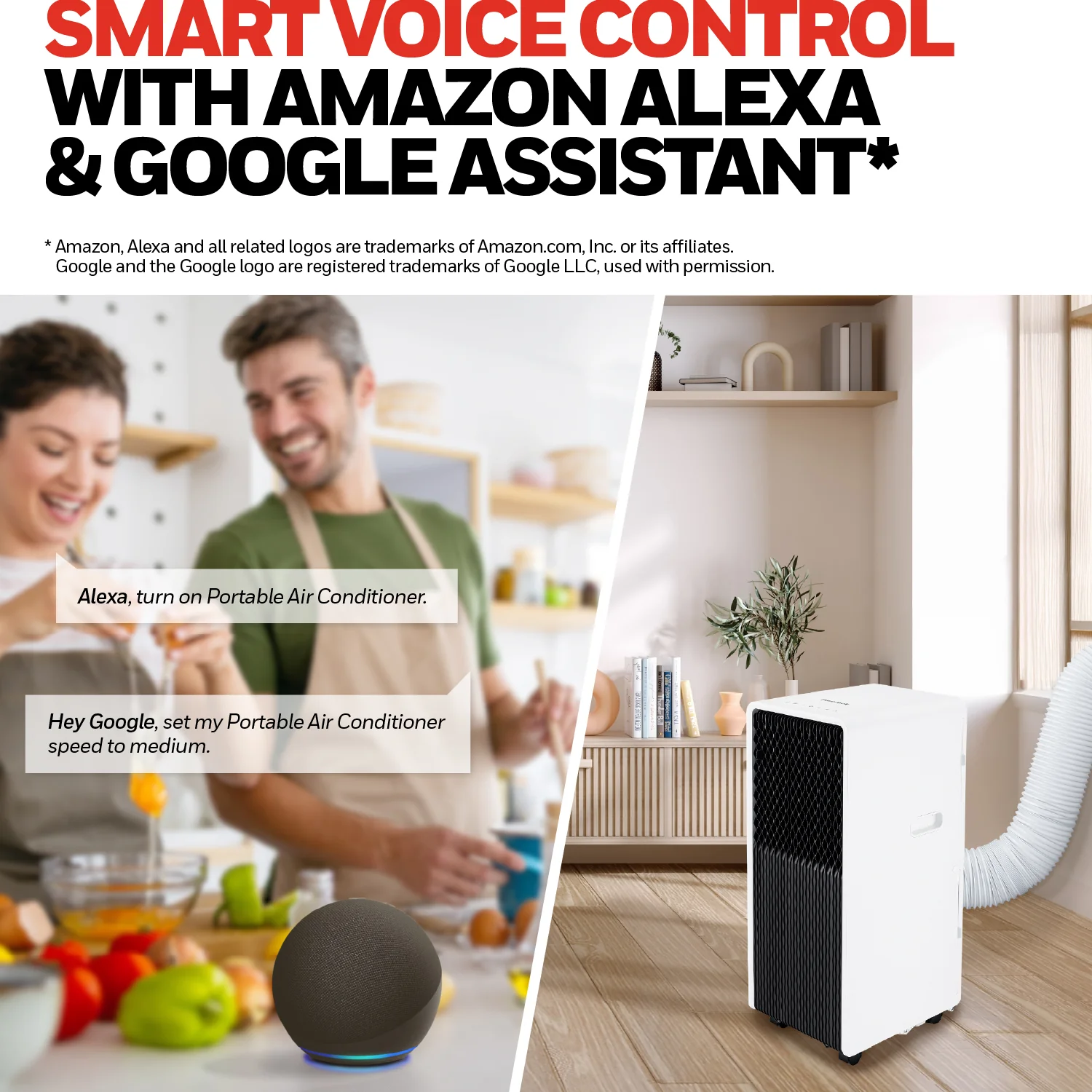 Honeywell HX4CESVWG0 10000 BTU, 660 Sq. Ft. Slim & Smart WiFi Portable AC with Fan, Dehumidifier, Alexa/Google Home Voice Control - Image 10