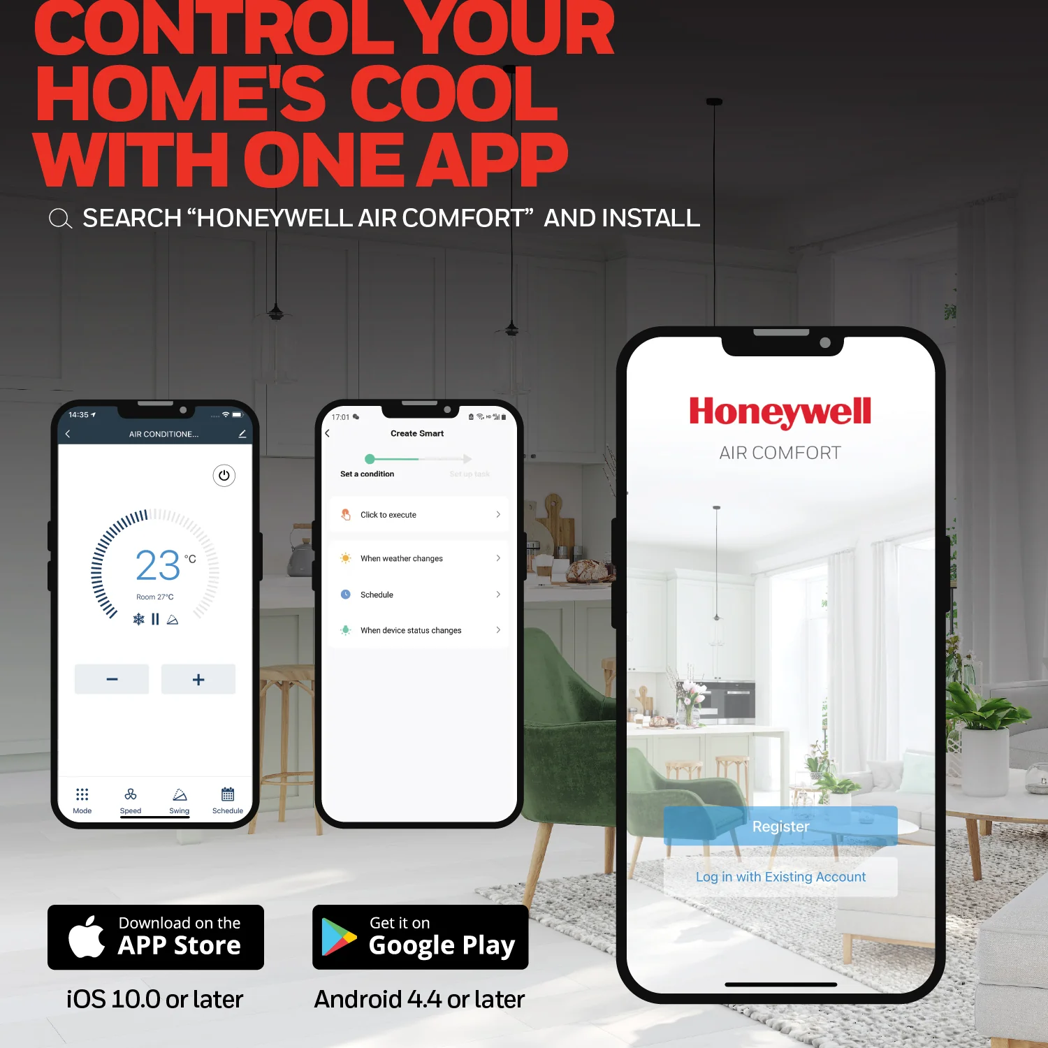 Honeywell HX4CESVWG0 10000 BTU, 660 Sq. Ft. Slim & Smart WiFi Portable AC with Fan, Dehumidifier, Alexa/Google Home Voice Control - Image 12