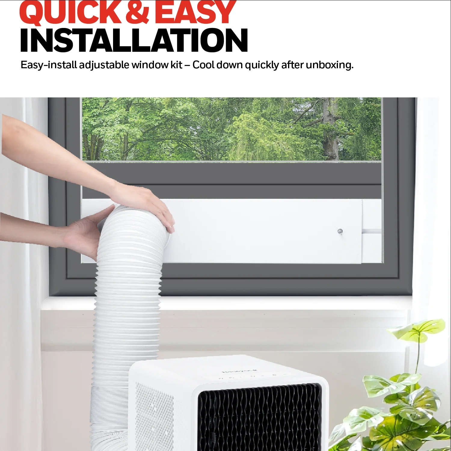 Honeywell HX2CESAWG8 8000 BTU, 500Sq. Ft. Slim Portable Air Conditioner with Fan, Dehumidifier - Image 16