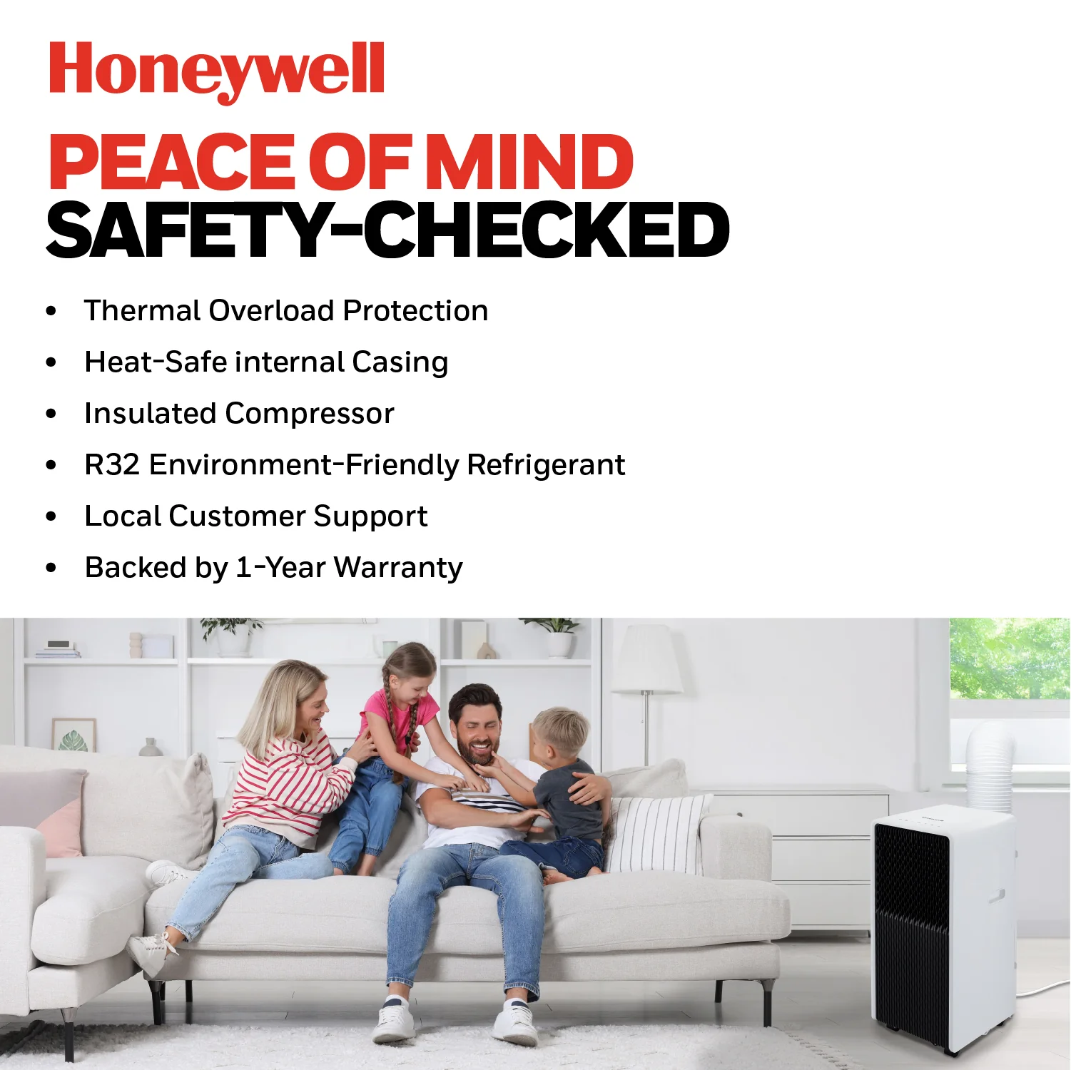 Honeywell HX2CESAWG8 8000 BTU, 500Sq. Ft. Slim Portable Air Conditioner with Fan, Dehumidifier - Image 19