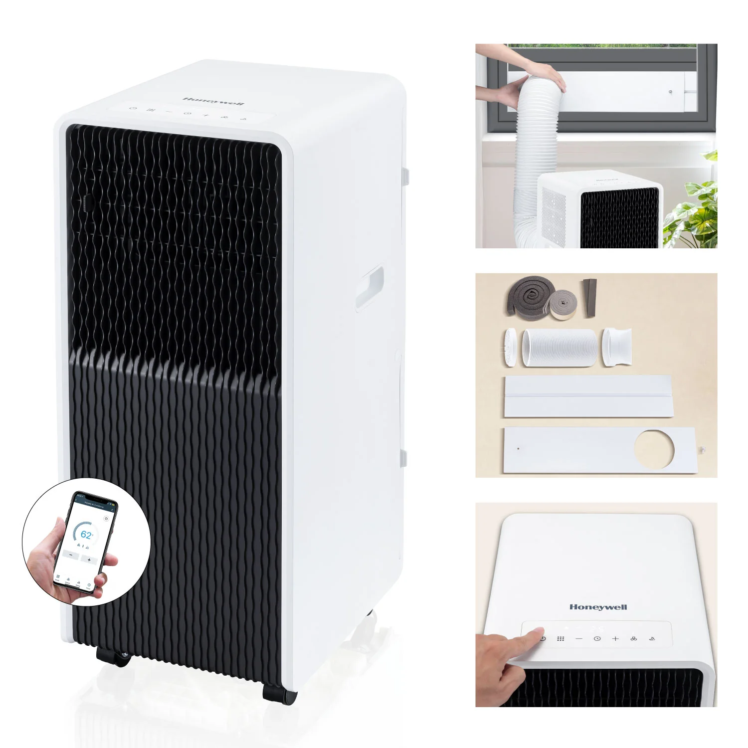 Honeywell HX4CESVWG0 10000 BTU, 660 Sq. Ft. Slim & Smart WiFi Portable AC with Fan, Dehumidifier, Alexa/Google Home Voice Control - Image 23