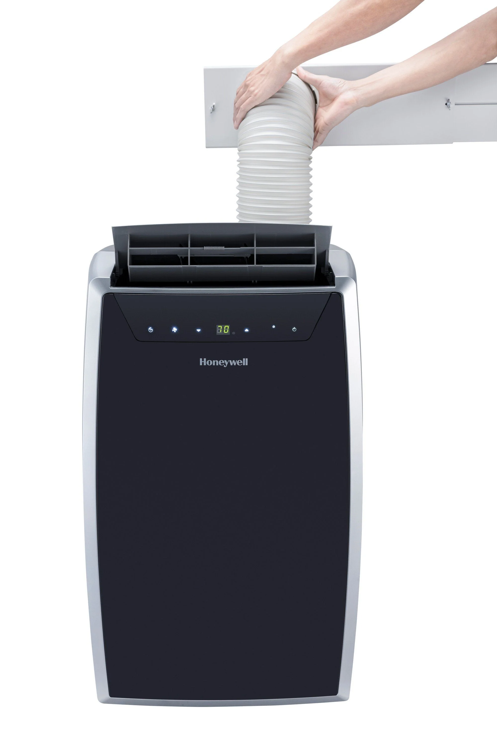 Honeywell MN4CFS0 14000 BTU 700 Sq. Ft. Portable Air Conditioner with Dehumidifier & Fan, with Drain Pan & Insulation Tape (Black-Silver) - Image 10