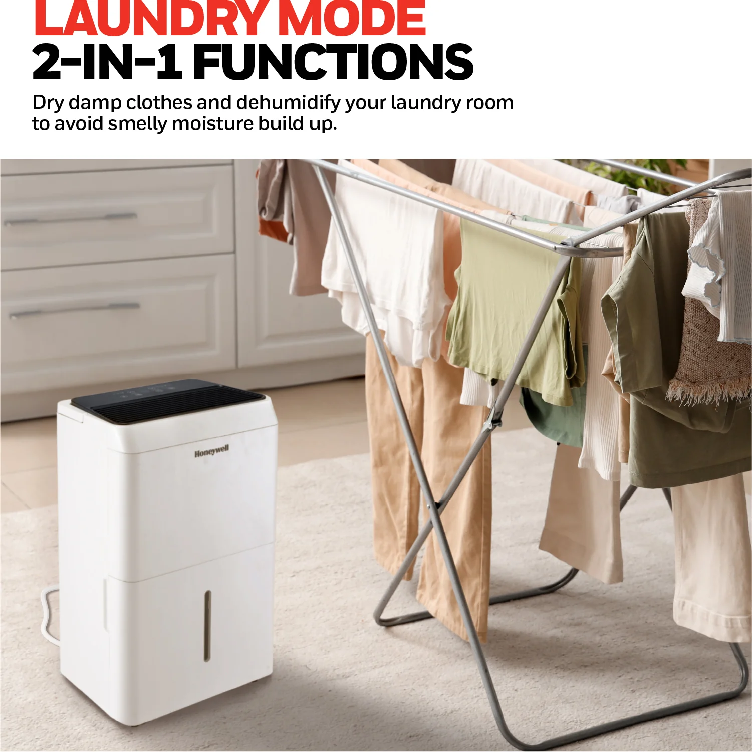 Honeywell TPFIT25AWK 25 Pint Smart Portable Dehumidifier with Alexa Voice Control, White - Image 12