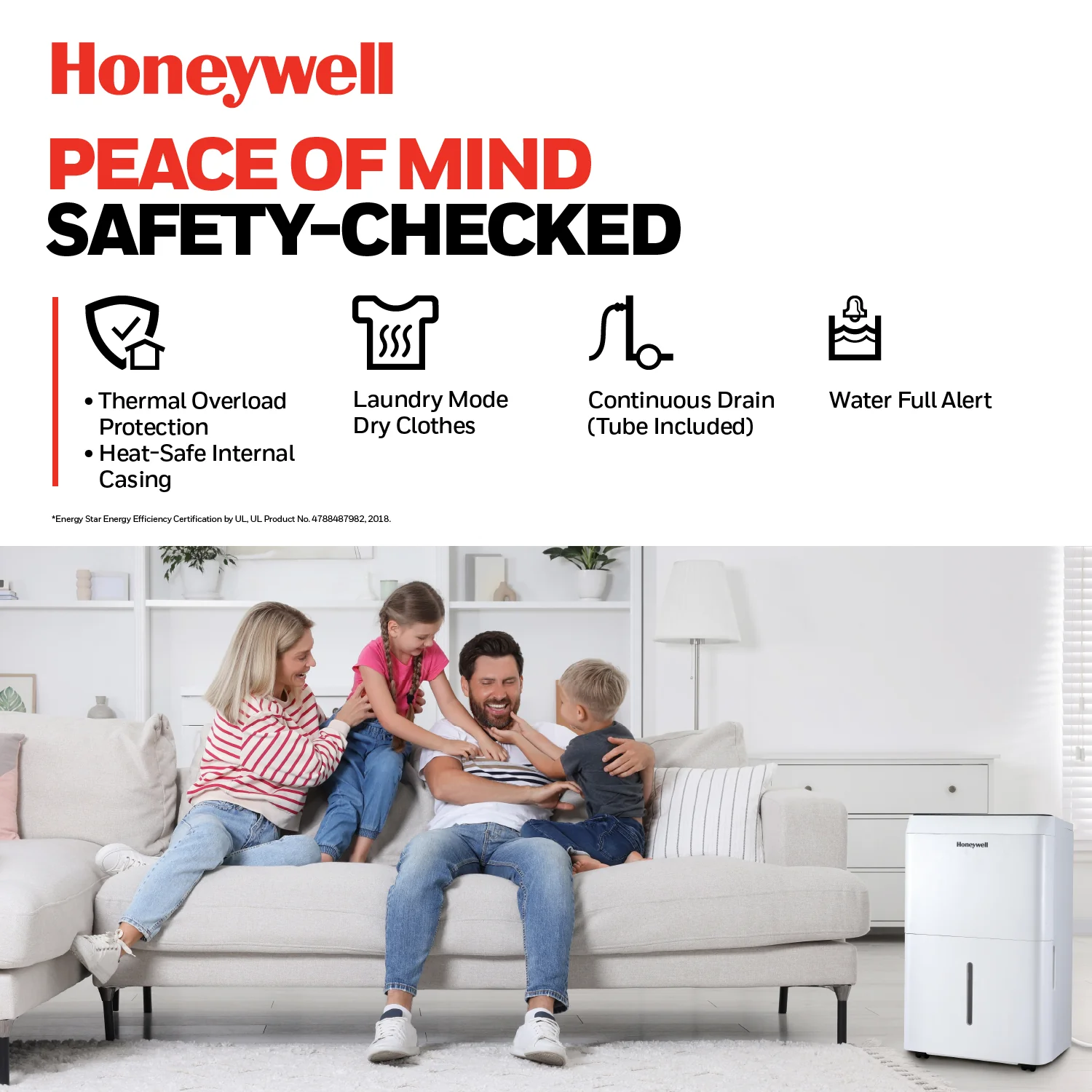 Honeywell TPFIT32AWK 32 Pint Smart Portable Dehumidifier with Alexa Voice Control, White - Image 12