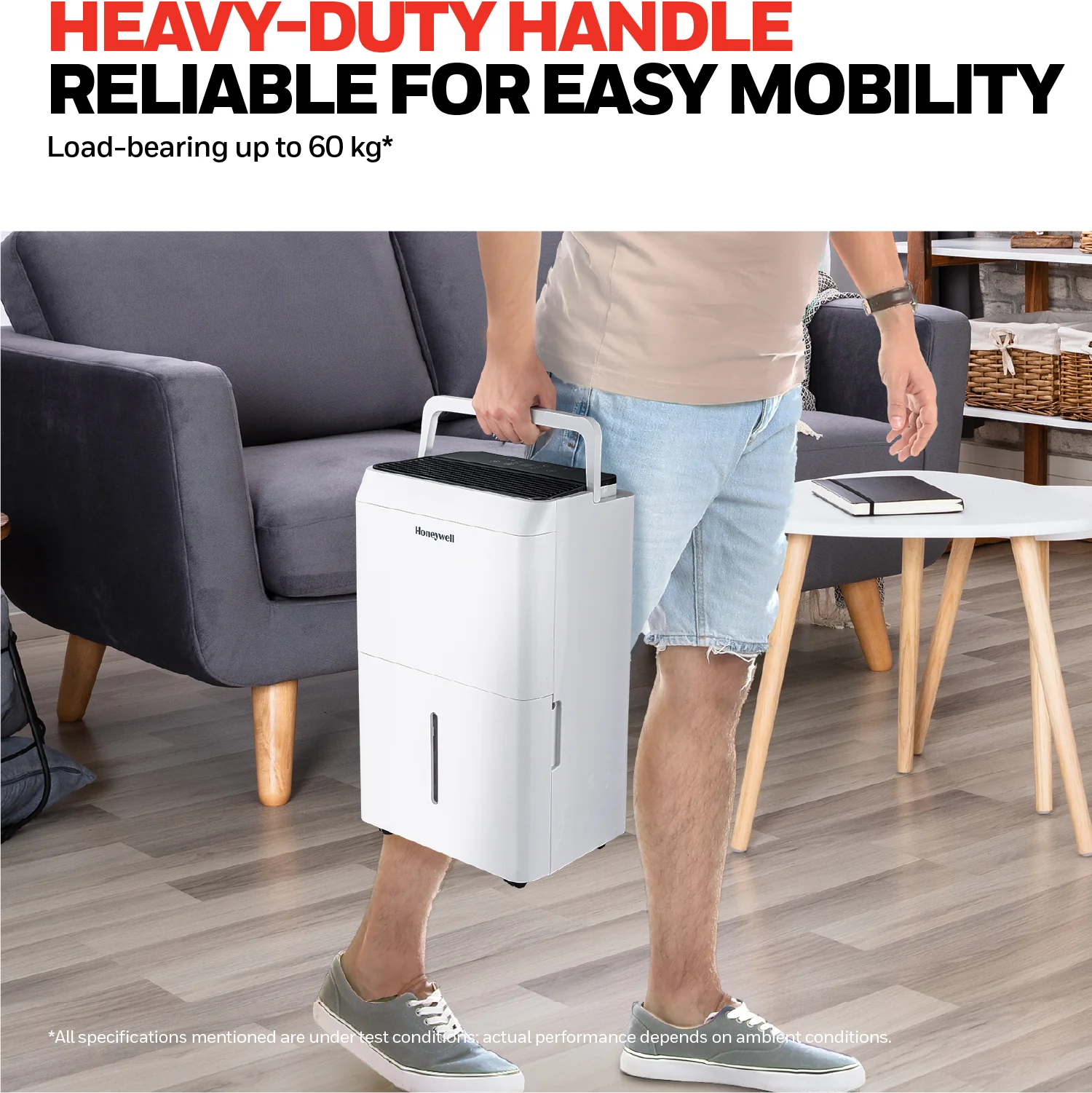 Honeywell TPFIT32AWK 32 Pint Smart Portable Dehumidifier with Alexa Voice Control, White - Image 6