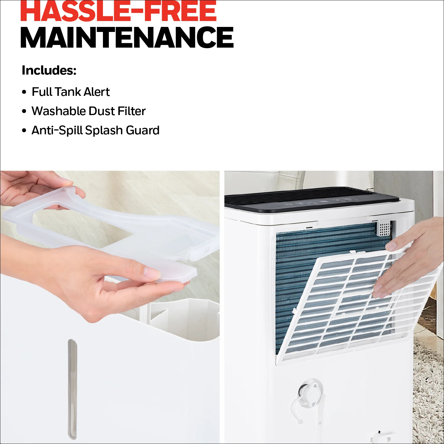 Honeywell TPFIT50WK 50 Pint Energy Star Portable Dehumidifier, White - Image 5