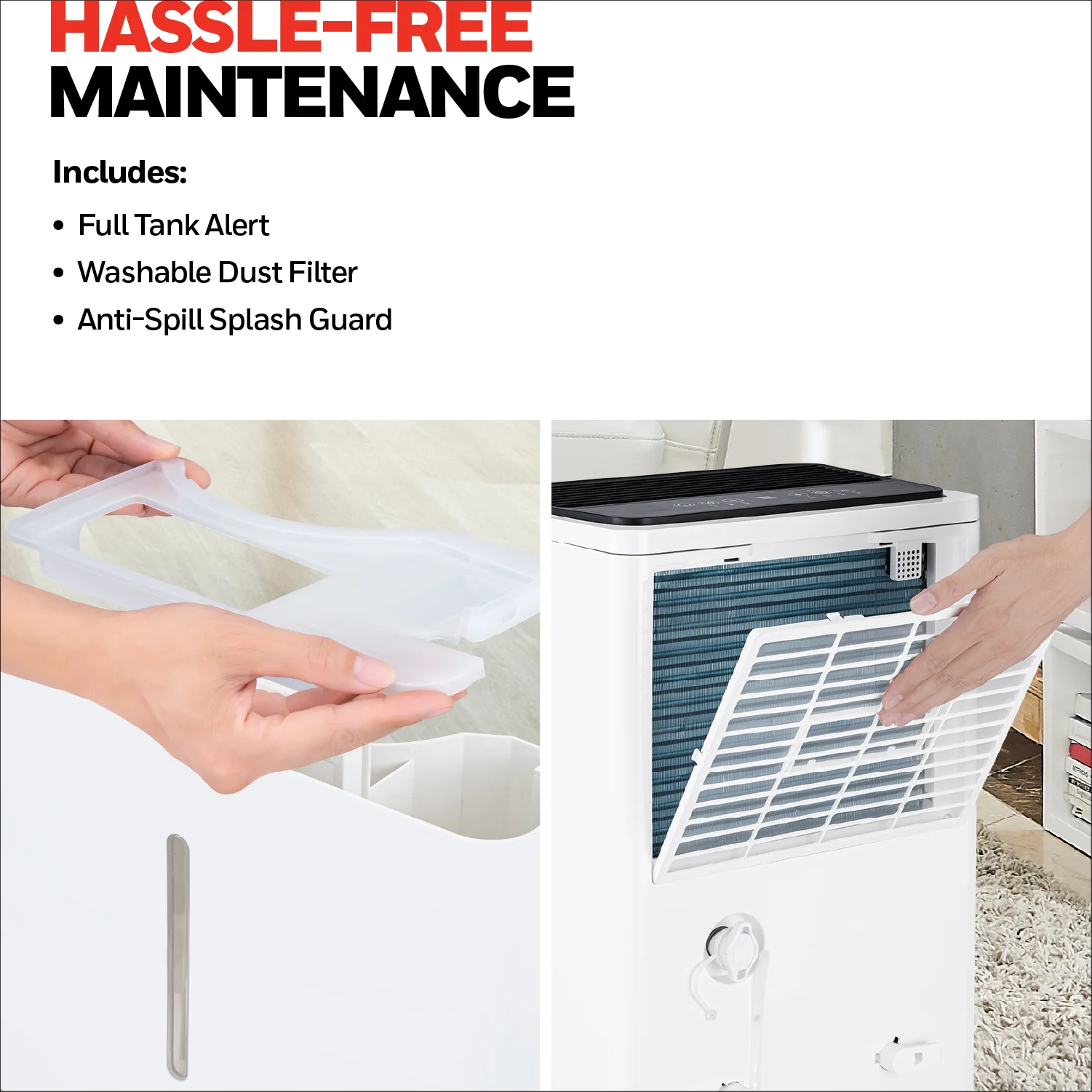 Honeywell TPFIT50PWK 50 Pint Energy Star Portable Dehumidifier with Pump, White - Image 4